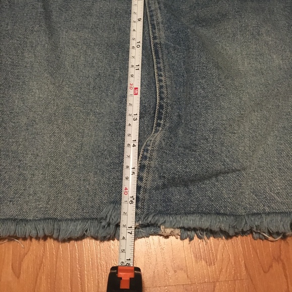 NWT All Saints Kim Distressed denim skirt (00) - Picture 6 of 9